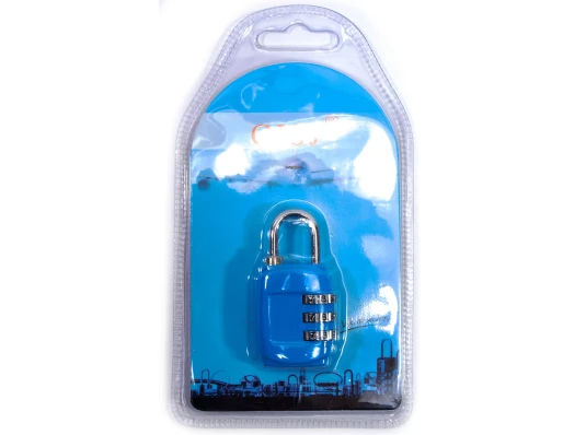 Замок кодовый синий (6×3.5×1.5 см) купить в интернет магазине подарков ПраздникШоп