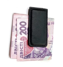 Зажим для денег металл-кожа (7.5×3.5×0.5 см) купить в интернет магазине подарков ПраздникШоп