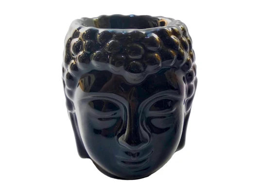 Аромалампа керамическая черная «Будда» (7×7×8.5 см) купить в интернет магазине подарков ПраздникШоп