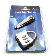 Замок кодовый с маникюрными кусачками (14×9×2 см) купить в интернет магазине подарков ПраздникШоп