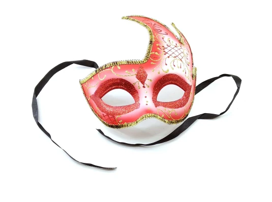 Маска венецианская красная (21×18×5 см) купить в интернет магазине подарков ПраздникШоп