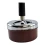 Пепельница с крышкой «Юла» коричневая (d-8 см h-9 см) купить в интернет магазине подарков ПраздникШоп