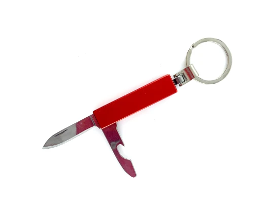 Нож-брелок с перочинным ножом красный (2 в 1) (9.5×3×1 см) купить в интернет магазине подарков ПраздникШоп