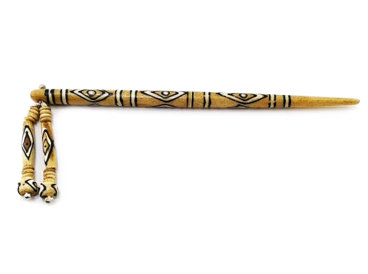 Заколка для волос костяная бежевая (15.5 см) A купить в интернет магазине подарков ПраздникШоп