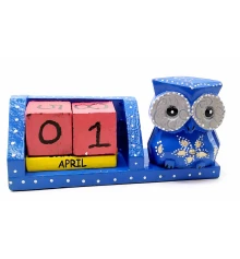 Вечный календарь «Сова» деревянный (12×6.5×4 см) купить в интернет магазине подарков ПраздникШоп