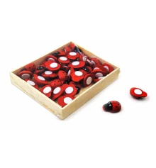 Божьи коровки наклейки деревянные (набор 40 шт.) (2×1×1 см) купить в интернет магазине подарков ПраздникШоп