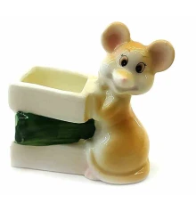 Мышка подставка для зубочисток фарфоровая (6×6×3 см) купить в интернет магазине подарков ПраздникШоп