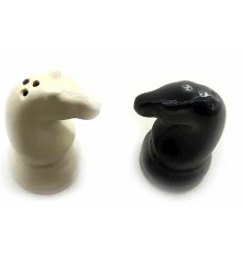 Солонка перечница «Два Коня» фарфоровые (8×5×4.5 см) купить в интернет магазине подарков ПраздникШоп