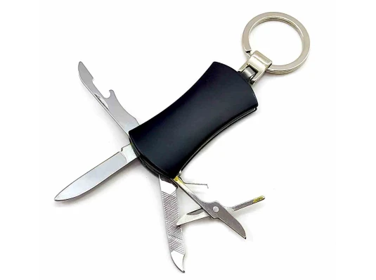 Нож-брелок маникюрный набор черный (4 в 1) (10×3×1.5 см) купить в интернет магазине подарков ПраздникШоп
