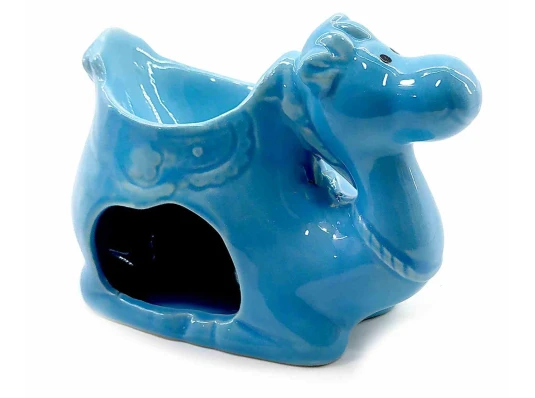 Аромалампа керамическая «Верблюд» синий (9×10×6 см) купить в интернет магазине подарков ПраздникШоп
