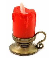 Свеча с Led подсветкой с движущимся пламенем красная (9×7×5.5 см) купить в интернет магазине подарков ПраздникШоп