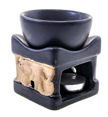 Аромалампа «Куб со слонами» черно-белая (8×6.5×6.5 см) D купить в интернет магазине подарков ПраздникШоп