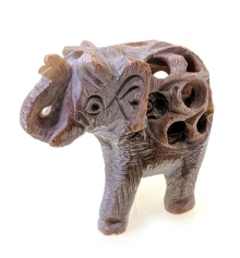 Слон из мыльного камня резной (5.5×4×6 см) купить в интернет магазине подарков ПраздникШоп