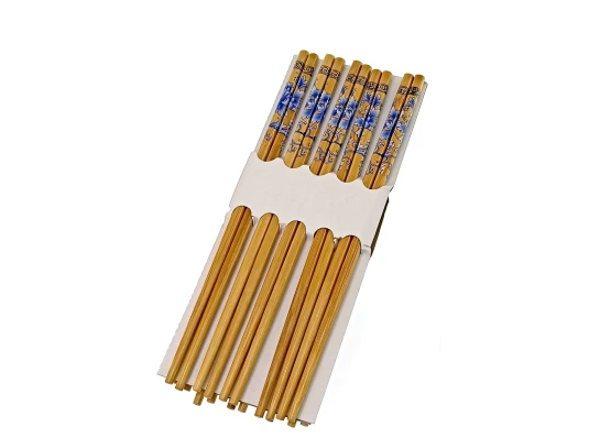 Палочки для еды бамбуковые (10 пар) (24.5×9×1.5 см) купить в интернет магазине подарков ПраздникШоп