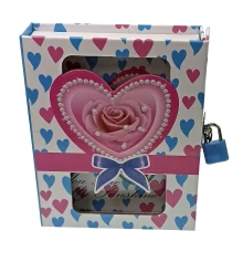 Блокнот с замком для девочек (2 ключа) (16.5×13×3 см) A купить в интернет магазине подарков ПраздникШоп