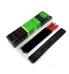Green Tea 40 Stiks with Incense Holder (Благовония 40 штук с деревянной подставкой) (Tulasi) купить в интернет магазине подарков ПраздникШоп