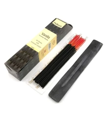 Vanilla 40 Stiks with Incense Holder (Благовония 40 штук с деревянной подставкой) (Tulasi) купить в интернет магазине подарков ПраздникШоп