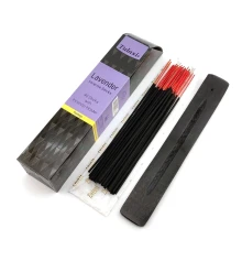 Lavender 40 Stiks with Incense Holder (Благовония 40 штук с деревянной подставкой) (Tulasi) купить в интернет магазине подарков ПраздникШоп