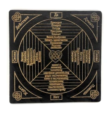 Таблица для работы с маятником «Любовной магии» темная (18×18×0.4 см) купить в интернет магазине подарков ПраздникШоп