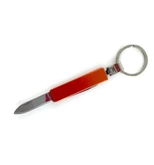 Нож-брелок с перочинным ножом оранжевый (2 в 1) (9.5×3×1 см) купить в интернет магазине подарков ПраздникШоп