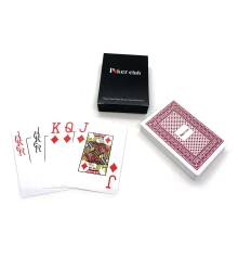 Карты игральные пластиковые красная рубашка (POKER CLUB) (9.2×6.5×2 см) купить в интернет магазине подарков ПраздникШоп