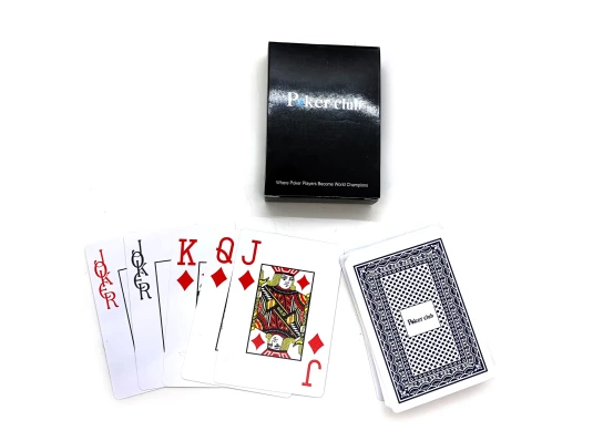 Карты игральные пластиковые синяя рубашка (POKER CLUB) (9.2×6.5×2 см) купить в интернет магазине подарков ПраздникШоп