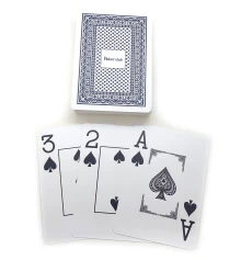 Карты игральные пластиковые синяя рубашка (POKER CLUB) (9.2×6.5×2 см) купить в интернет магазине подарков ПраздникШоп