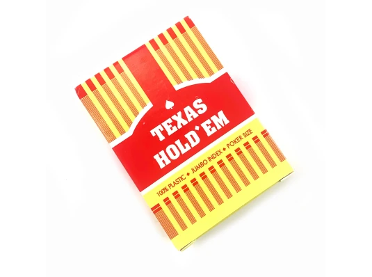 Карты игральные пластиковые «Texas» красная рубашка купить в интернет магазине подарков ПраздникШоп