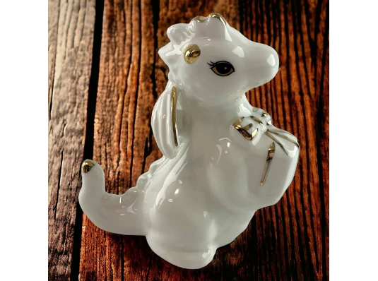Дракон фарфор (8.9×8.5×4.7 см) купить в интернет магазине подарков ПраздникШоп
