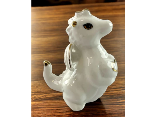 Дракон фарфор (8.9×7.8×5 см) купить в интернет магазине подарков ПраздникШоп