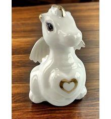 Дракон фарфор (8.9×7.8×5 см) купить в интернет магазине подарков ПраздникШоп
