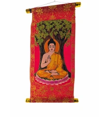 Панно красное «Будда медитации» (40×20 см) купить в интернет магазине подарков ПраздникШоп