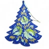 Крафтова новорічна прикраса «Підвіска ялинка» (135×100×4мм). Дерев'яна ялинка, розписано вручну