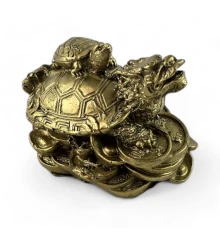 Черепаха-дракон «Биси» каменная крошка «бронзовый» (7×6×5.5 см) купить в интернет магазине подарков ПраздникШоп