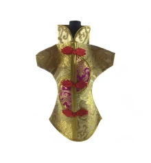 Чехол на бутылку бежевый «Кимоно» (28×25 см) купить в интернет магазине подарков ПраздникШоп