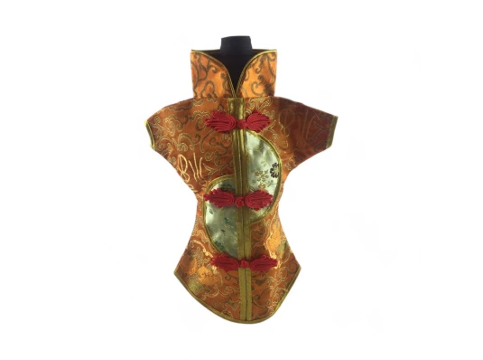 Чехол на бутылку оранжевый «Кимоно» (28×25 см) купить в интернет магазине подарков ПраздникШоп