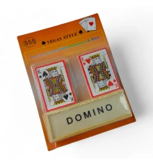 Домино с двумя колодами карт “Vegas Style” (23.5×18×4 см) купить в интернет магазине подарков ПраздникШоп