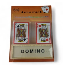 Домино с двумя колодами карт “Vegas Style” (23.5×18×4 см) купить в интернет магазине подарков ПраздникШоп