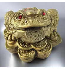 Жаба Фэн-Шуй для привлечения богатства с монетой (5.1×7.5×6.5 см) купить в интернет магазине подарков ПраздникШоп