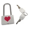 Замок для закоханих білий «Серце» (7×3.3×1.1 см)