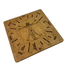 Таблица для работы с маятником «Магические воздействия» светлая на английском языке (18×18×0.4 см) купить в интернет магазине подарков ПраздникШоп