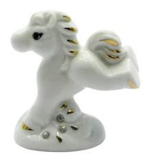 Статуэтка Лошадь фарфоровая (7×6.5×3.5 см) белая купить в интернет магазине подарков ПраздникШоп