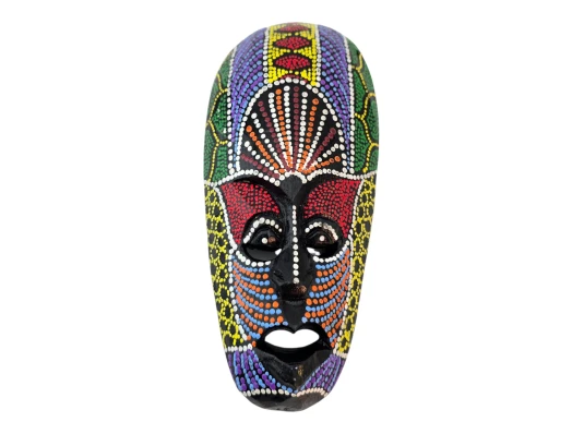 Маска расписная деревянная (20×10×2.5 см) купить в интернет магазине подарков ПраздникШоп