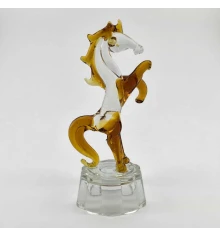 Конь хрустальный коричневый (10×4×4.2 см) купить в интернет магазине подарков ПраздникШоп