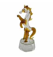 Конь хрустальный коричневый (10×4×4.2 см) купить в интернет магазине подарков ПраздникШоп