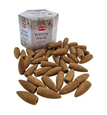 White Sage Backflow (Белый Шалфей) (Hem) 40 шт. конусы купить в интернет магазине подарков ПраздникШоп