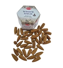 White Sage Backflow (Белый Шалфей) (Hem) 40 шт. конусы купить в интернет магазине подарков ПраздникШоп