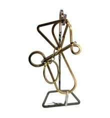 Головоломка «сними кольцо» из металлической проволоки (18×8 см) купить в интернет магазине подарков ПраздникШоп