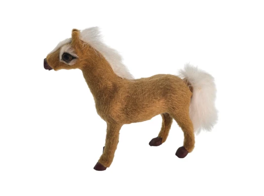 Лошадь из натурального меха (11×11×3.5 см) купить в интернет магазине подарков ПраздникШоп