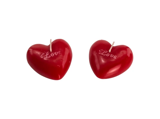Свечи плавающие «Сердечки Love» (2 шт.) красные (13.5×7.5×4 см) купить в интернет магазине подарков ПраздникШоп